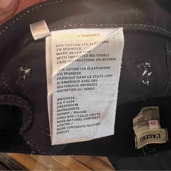 L’AGENCE Marguerite skinny high rise noir natural contrast coated - Picture 8 of 8